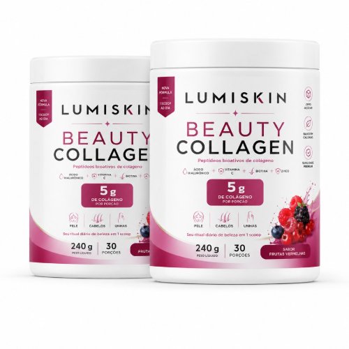 Kit com 2 potes LumiSkin Beauty Collagen