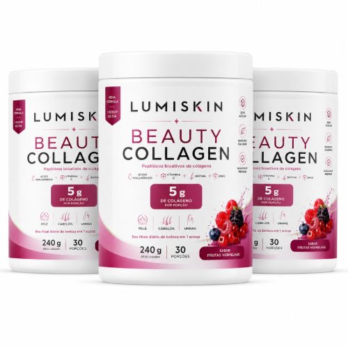 Kit com 3 potes LumiSkin Beauty Collagen